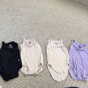 Charming Bodysuit Set - Black, Cream, and Purple